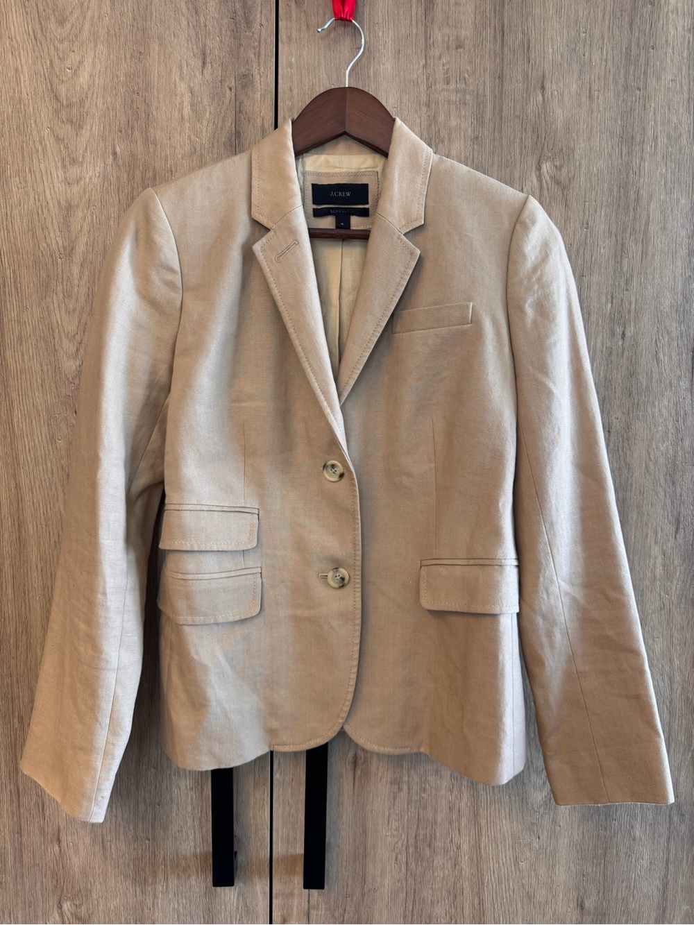 J.CREW Womens Schoolboy Linen Tailored Two Button Casual Blazer 4 Light Academia